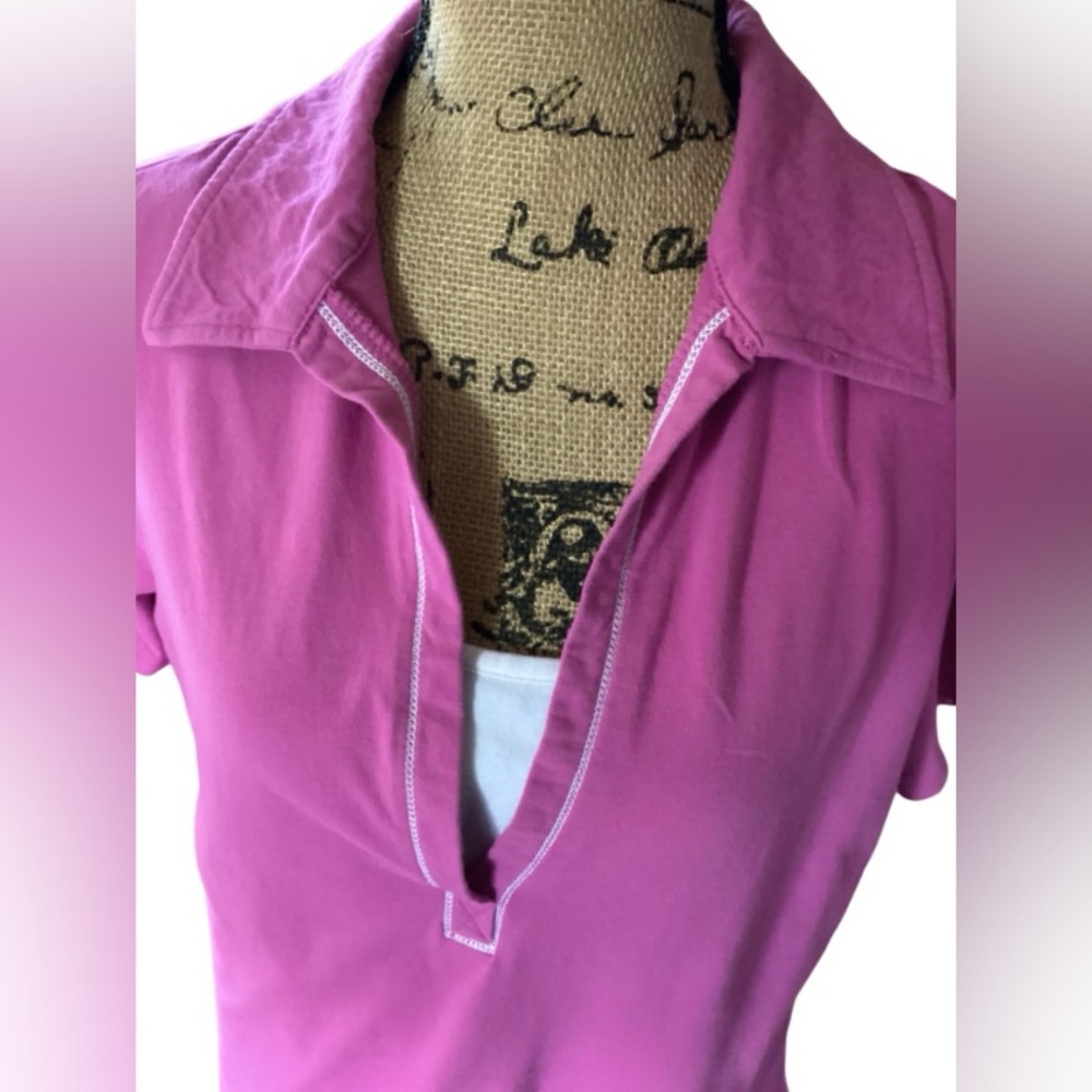 Gloria Vanderbilt Pink Layered-Look Top